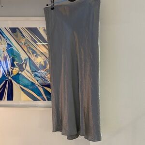 Vince Shimmering Gray Maxi Skirt